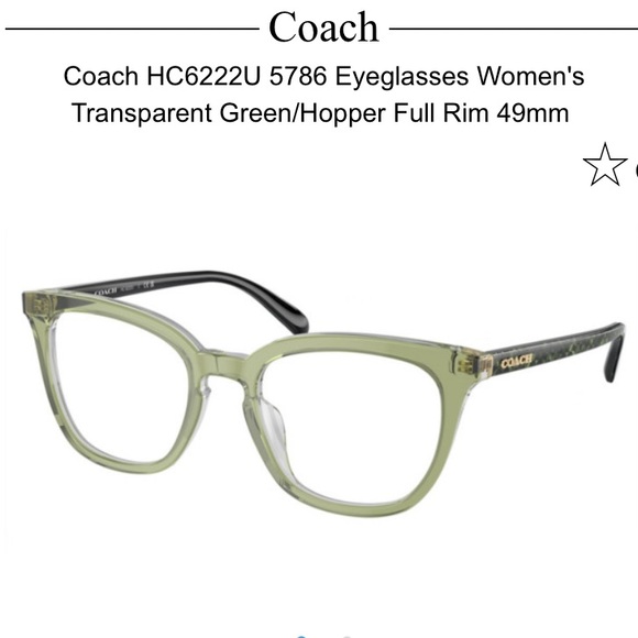 ISO looking for this Coach prescription frame in New or EUC - Picture 1 of 4